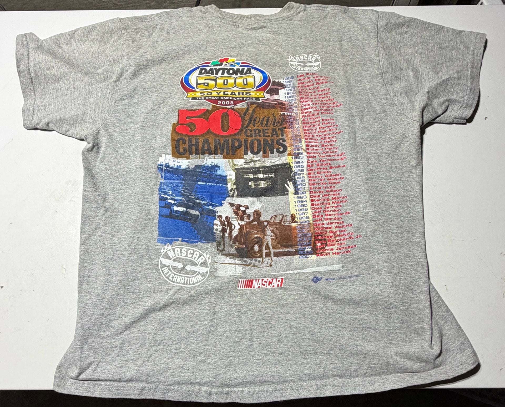 Winners Circle Nascar Daytona 500 50th Anniversary 2008 TShirt Size L